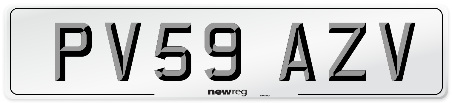 PV59 AZV Number Plate from New Reg